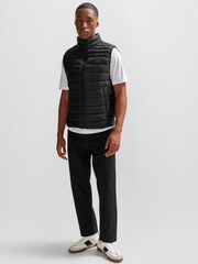 BOSS Black Lightweight Padded Gilet With Water-Repellent Finish - Image 3 of 6