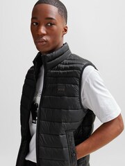 BOSS Black Lightweight Padded Gilet With Water-Repellent Finish - Image 4 of 6