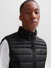 BOSS Black Lightweight Padded Gilet With Water-Repellent Finish - Image 5 of 6