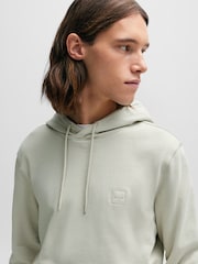 BOSS Natural Logo Patch Terry Hoodie - Image 4 of 5