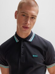 BOSS Blue Ground BOSS Paddy Tipped Polo Shirt - Image 1 of 1