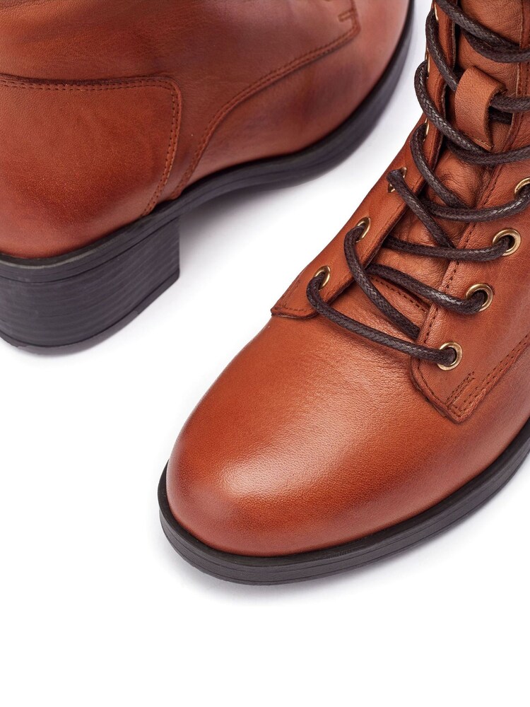 Moda in Pelle Natural Galliana Long Leg Lace-Up Low Heel Boots - Image 4 of 4
