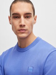 BOSS Purple Cashmere Blend Logo Patch Jumper - Image 4 of 5