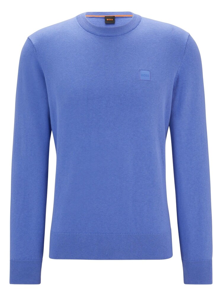 BOSS Purple Cashmere Blend Logo Patch Jumper - Image 5 of 5