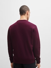 BOSS Purple Relaxed Fit 100% Cotton Sweatshirt - Image 2 of 5