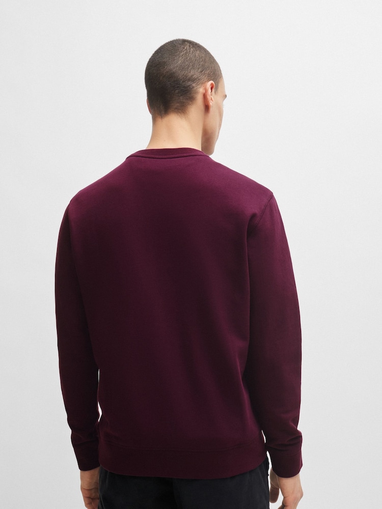 BOSS Purple Relaxed Fit 100% Cotton Sweatshirt - Image 2 of 5