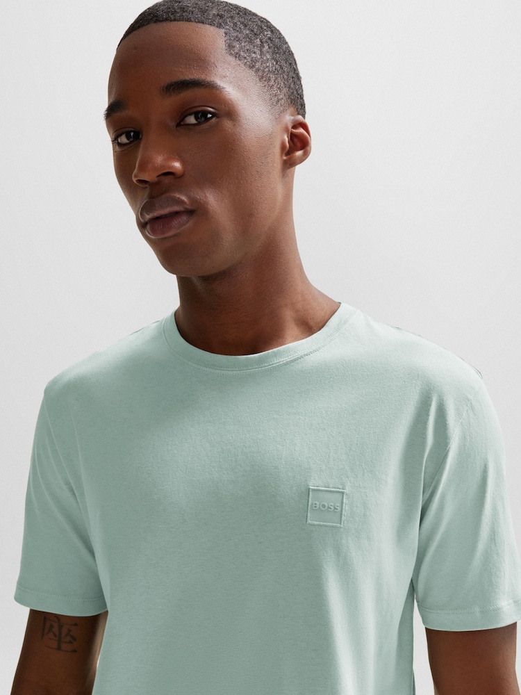 BOSS Mint Green Relaxed Fit Box Logo T-Shirt - Image 1 of 1