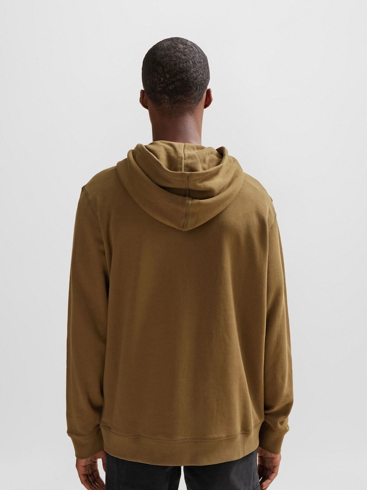 BOSS Green Logo Patch Terry 100% Cotton Hoodie - Image 2 of 5