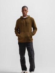 BOSS Green Logo Patch Terry 100% Cotton Hoodie - Image 3 of 5