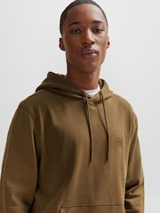 BOSS Green Logo Patch Terry 100% Cotton Hoodie - Image 4 of 5