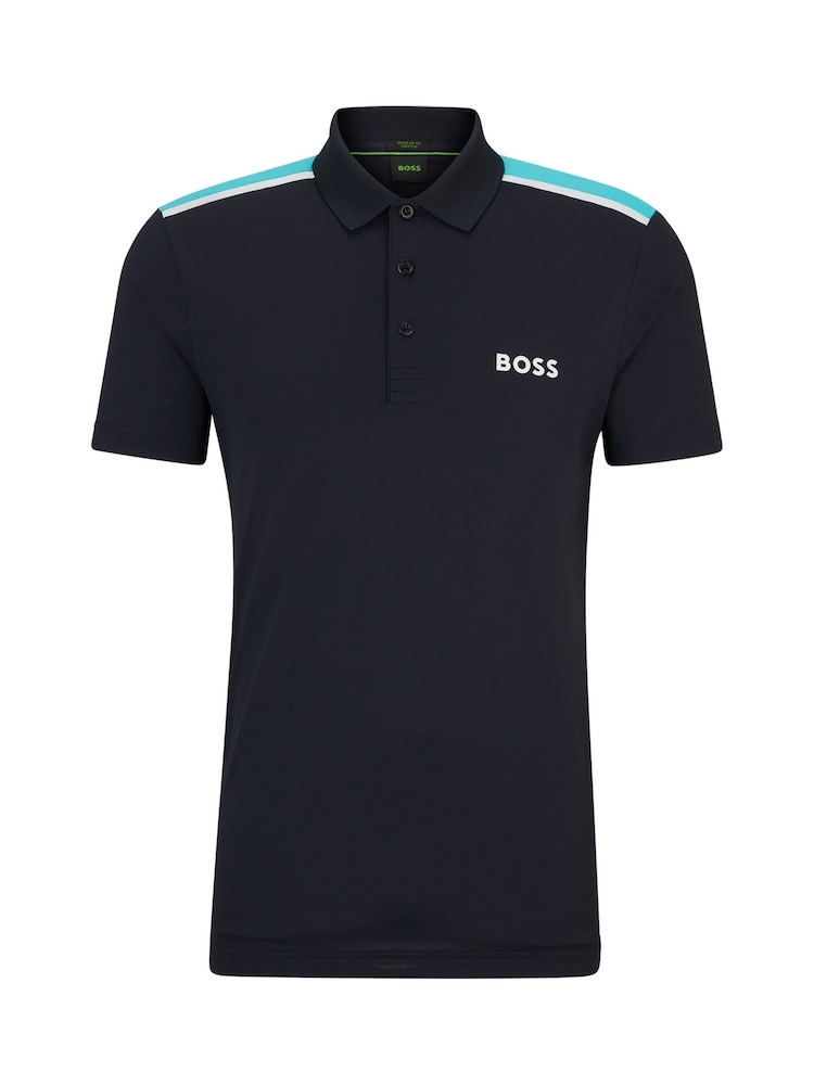 Schwarz - BOSS Performance Polo-Shirt mit Stretch und Kontrastlogo - Bild 5 von 5 Schwarz - BOSS Performance Polo-Shirt mit Stretch und Kontrastlogo - Bild 5 von 5