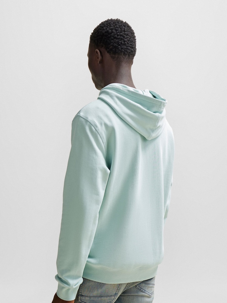 BOSS Blue Light Logo Patch Terry Hoodie - Image 2 of 5