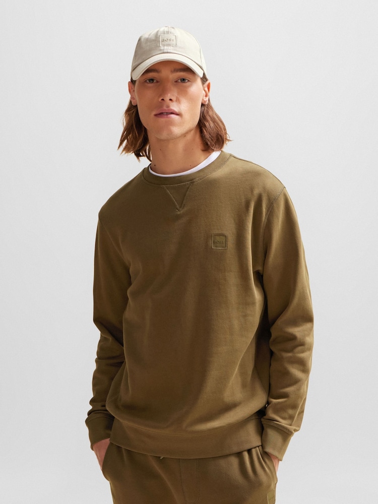 BOSS Green Relaxed Fit 100% Cotton Sweatshirt - Image 1 of 5 BOSS Green Relaxed Fit 100% Cotton Sweatshirt - Image 1 of 5