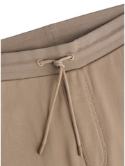 BOSS Beige Logo Patch Cotton Terry Joggers - Image 6 of 6