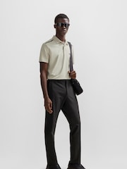 BOSS Natural Performance-Stretch Polo Shirt With Contrast Logo - Image 3 of 5