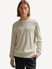 BOSS Cream Kanovano Box Logo Cashmere Blend Jumper - Image 1 of 5