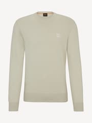 BOSS Cream Kanovano Box Logo Cashmere Blend Jumper - Image 5 of 5