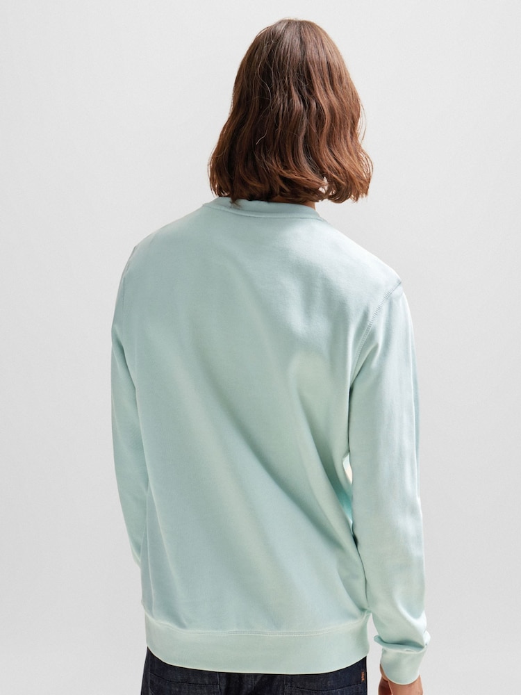 BOSS Light Blue Relaxed Fit 100% Cotton Sweatshirt - Image 1 of 5