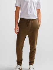 BOSS Brown Logo Patch 100% Cotton Terry Joggers - Image 1 of 6