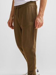 BOSS Brown Logo Patch 100% Cotton Terry Joggers - Image 3 of 6