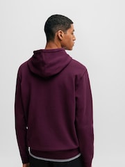 BOSS Purple Logo-Patch 100% Cotton Terry Hoodie - Image 2 of 5