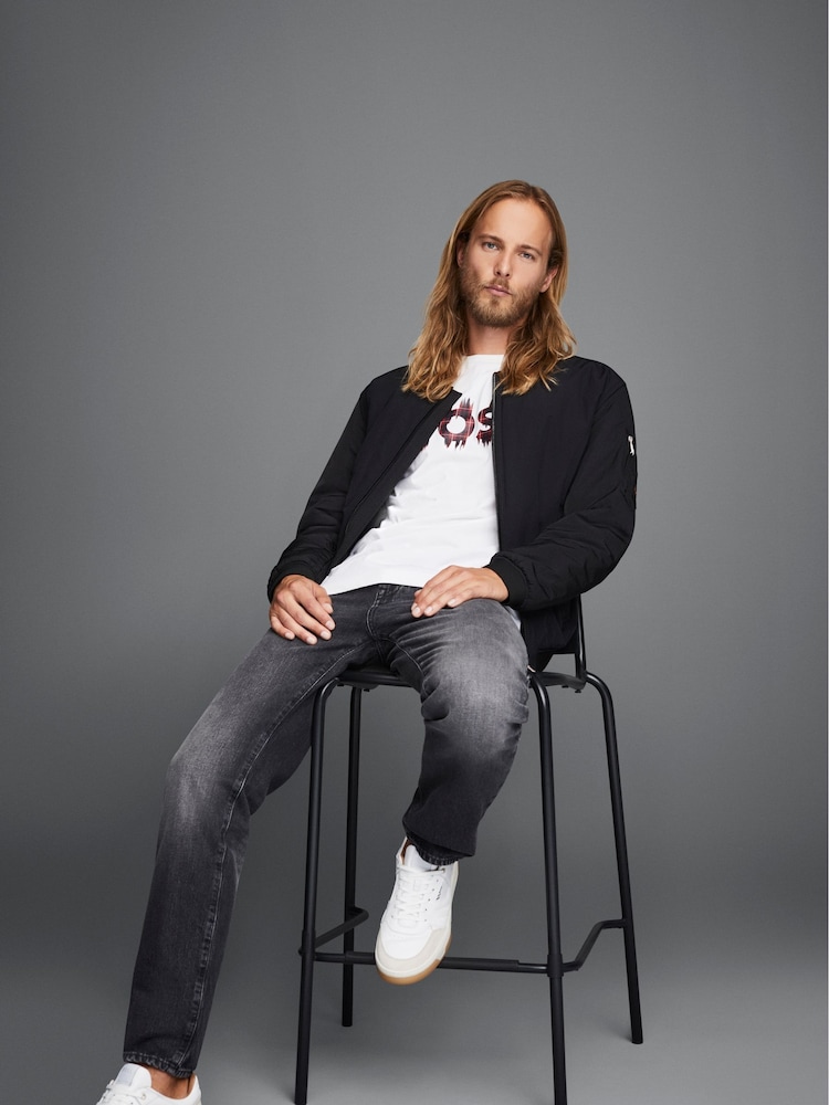 BOSS Black Relaxed Fit Bomber Jacket - Image 2 of 2 BOSS Black Relaxed Fit Bomber Jacket - Image 2 of 2