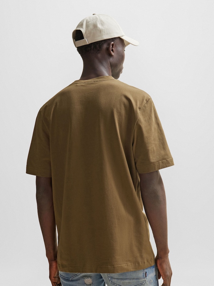 BOSS Green Relaxed Fit TChup Stretch Cotton T-Shirt - Image 2 of 5