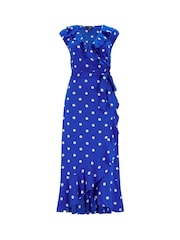 Pour Moi Blue Midaxi Wrap Beach Dress - Image 3 of 4