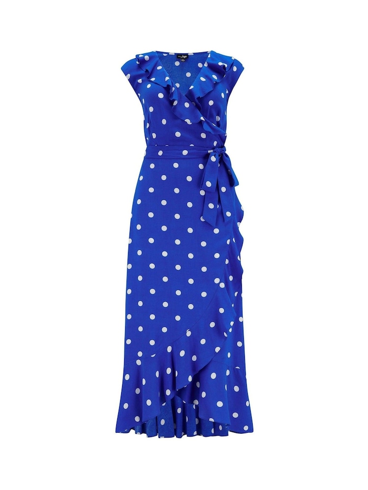 Pour Moi Blue Midaxi Wrap Beach Dress - Image 1 of 2