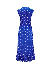 Pour Moi Blue Midaxi Wrap Beach Dress - Image 4 of 4