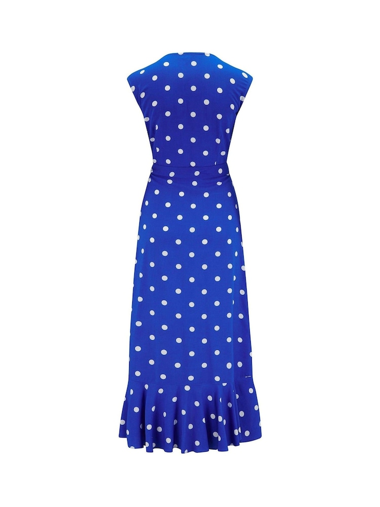 Pour Moi Blue Midaxi Wrap Beach Dress - Image 4 of 4