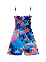 Albastru cu mai multe culori și model floral - Pour Moi Combinezon fără bretele în frunte - Image 4 of 4