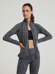 Mountain Warehouse Black Bend & Stretch Womens Full-Zip Midlayer Fleece - Image 1 of 5