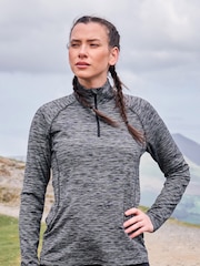 Mountain Warehouse Black Bend & Stretch Womens Half-Zip Midlayer Fleece - Image 1 of 5