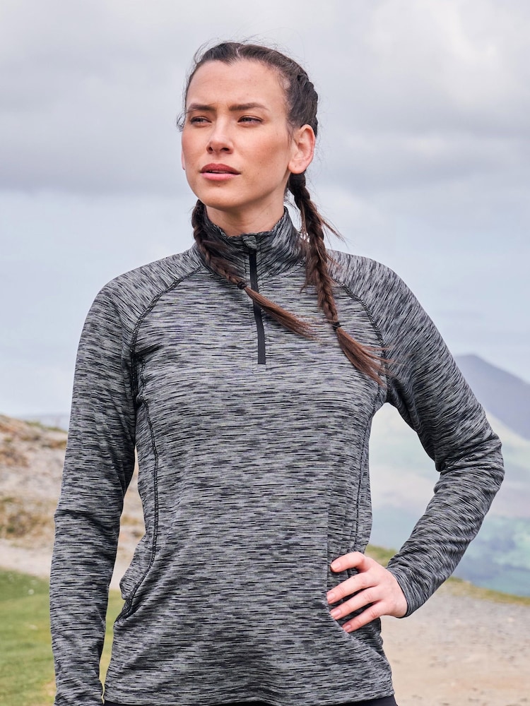 Mountain Warehouse Black Bend & Stretch Womens Half-Zip Midlayer Fleece - Image 1 of 5