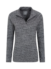 Mountain Warehouse Black Bend & Stretch Womens Half-Zip Midlayer Fleece - Image 2 of 5