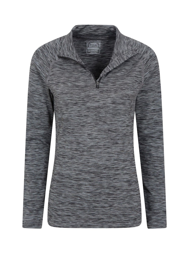 Mountain Warehouse Black Bend & Stretch Womens Half-Zip Midlayer Fleece - Image 2 of 5
