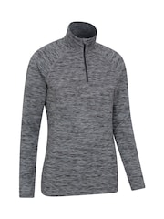 Mountain Warehouse Black Bend & Stretch Womens Half-Zip Midlayer Fleece - Image 3 of 5