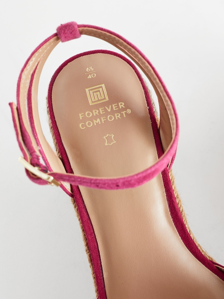 Pink Forever Comfort® Leather Bow Wedges - Image 5 of 5
