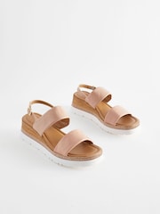 Blush Pink Standard/Wide Fit Forever Comfort® Leather Sport Bling Wedges - Image 3 of 8