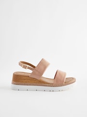 Blush Pink Standard/Wide Fit Forever Comfort® Leather Sport Bling Wedges - Image 4 of 8