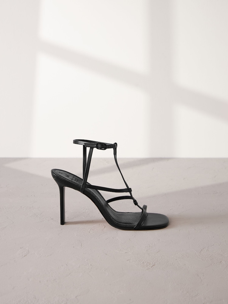 Schwarz - Signature | Unterschrift Leder-Riemchen sandalen mit Absatz - Bild 2 von 6 Schwarz - Signature | Unterschrift Leder-Riemchen sandalen mit Absatz - Bild 2 von 6