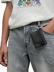 AllSaints Black Makoto Chain Wallet - Image 6 of 6