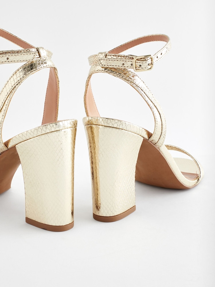 Gold Standard/Wide Fit Forever Comfort® Block Heel Sandals - Image 6 of 8