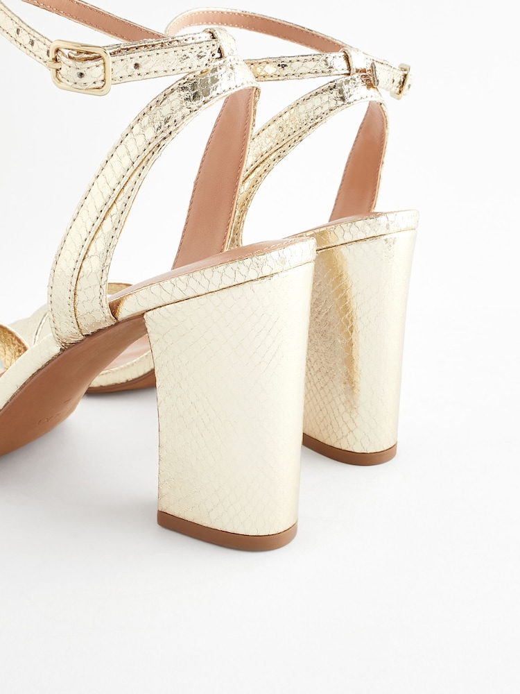 Gold Standard/Wide Fit Forever Comfort® Block Heel Sandals - Image 7 of 8
