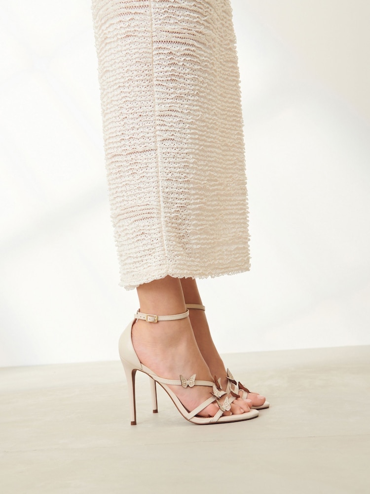 Bone Signature Leather Butterfly High Heel Sandals - Image 4 of 10