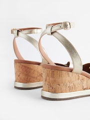 Gold Forever Comfort® Leather Bow Low Wedges - Image 5 of 8