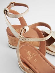 Gold Forever Comfort® Leather Bow Low Wedges - Image 6 of 8