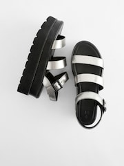 Zinn - Forever Comfort® Leder-Sandalen mit dicker Sohle - Bild 7 von 8