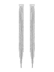 Lipsy Jewellery Silver Statement Snake Earrings - Image 1 of 3